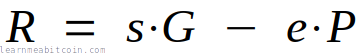 Basic Schnorr verification equation rearranged.