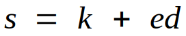 Schnorr sign equation.