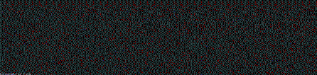 Terminal animation showing a connection to a bitcoin node and the messages being sent.